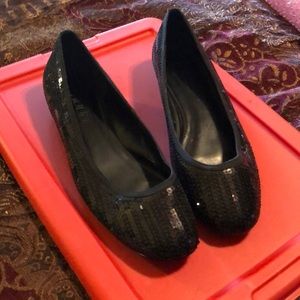 Black Moda Spana Sequin Flats size 10